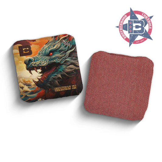 Brotherhood Cornhole Bags - Guardian X - Blue Dragon