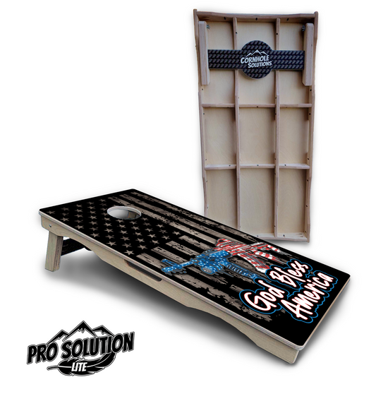 God Bless America Cornhole Boards - Pro Solution Lite Series