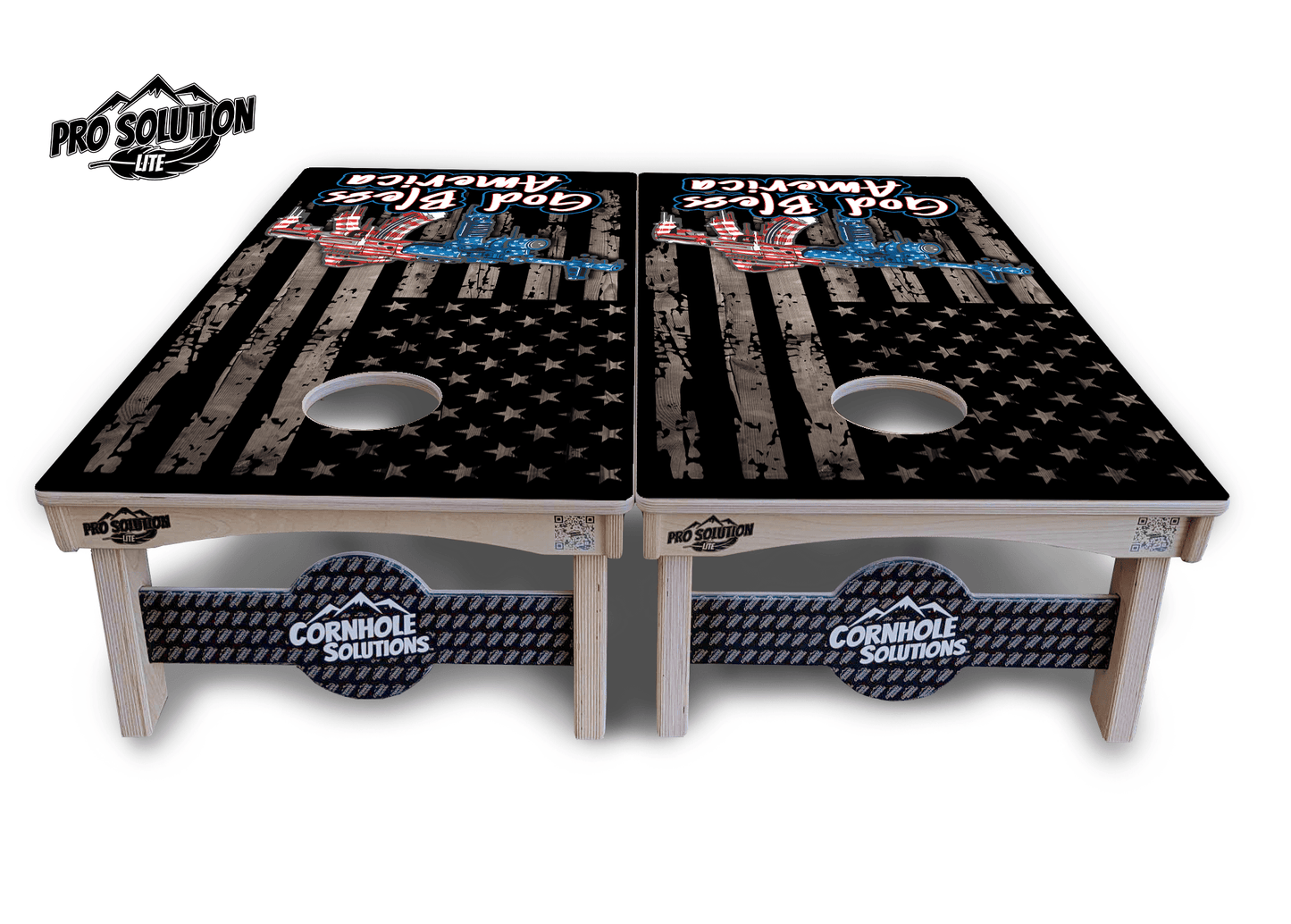 God Bless America Cornhole Boards - Pro Solution Lite Series