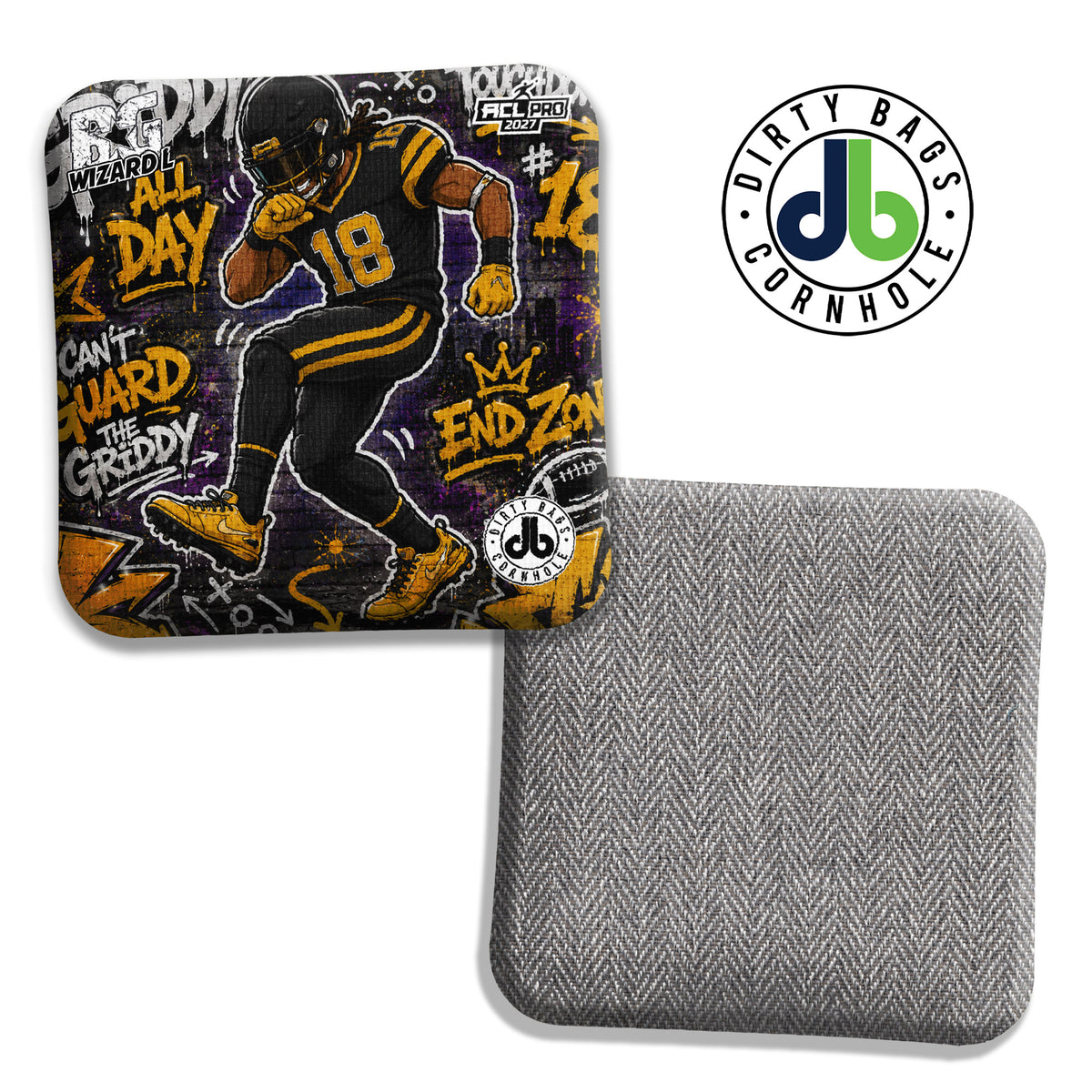 BG Football Griddy cornhole bags