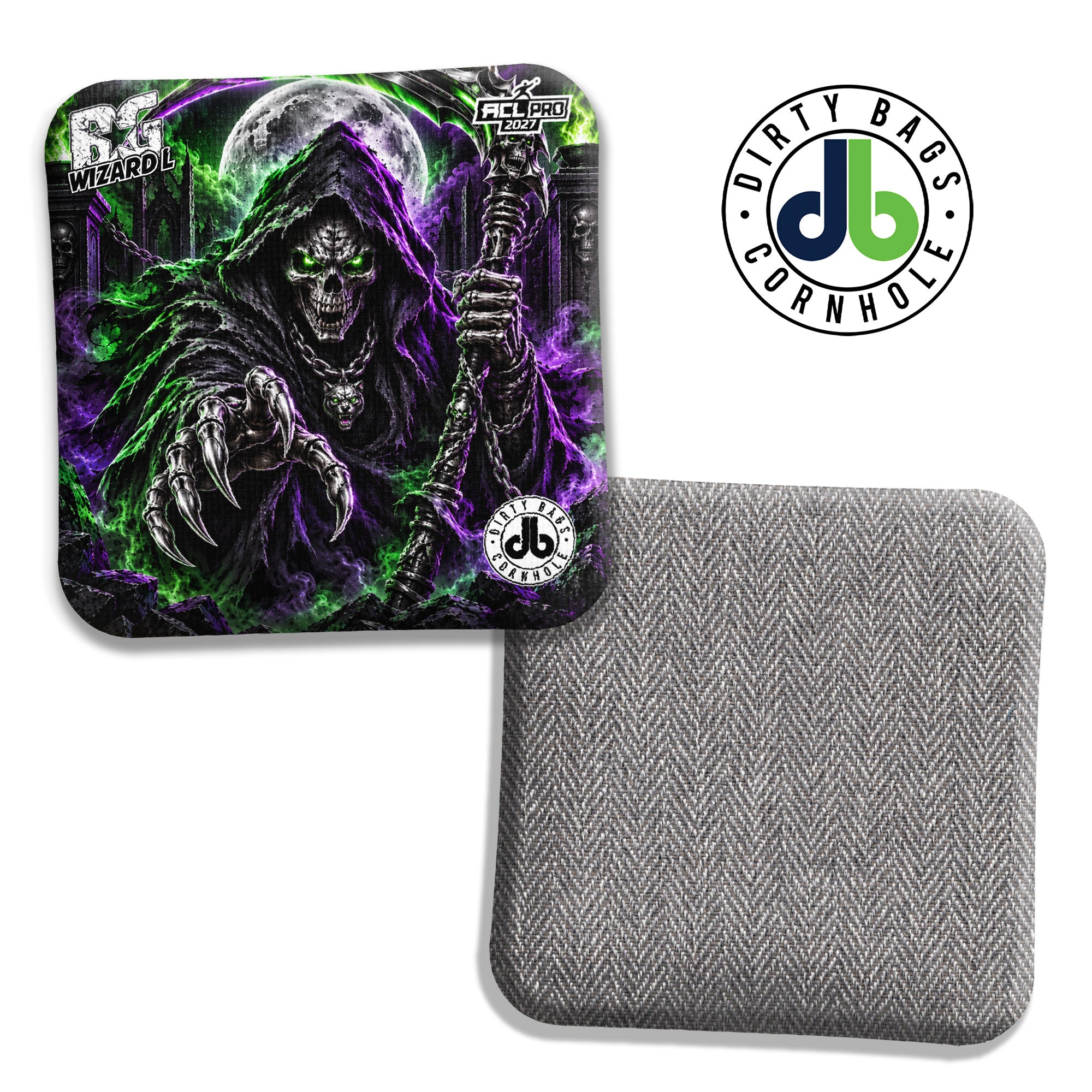 BG Cornhole - Wizard, Wizard L, Sorcerer - Grim Reaper Purple and