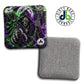 BG Grim Reaper Purple and Green cornhole bags