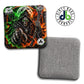 BG Neon Grim Reaper Orange and Green cornhole bags