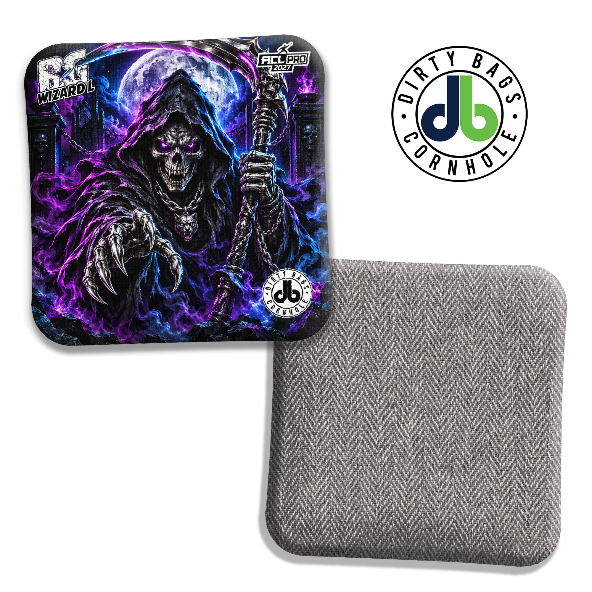 BG Cornhole - Wizard, Wizard L, Sorcerer - Grim Reaper Purple and