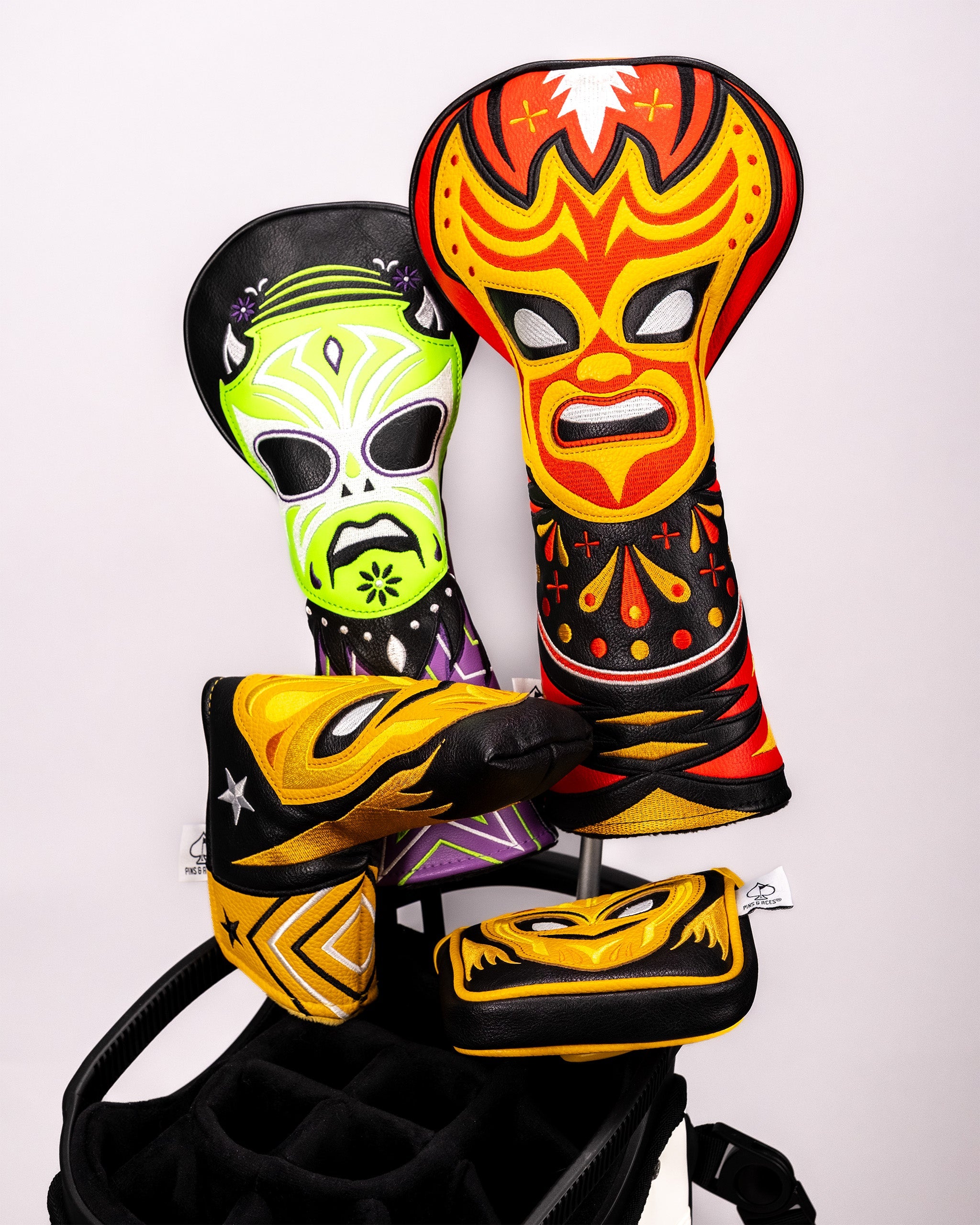 Pins and Aces Lucha Libre Mask Mallet Putter Cover - Thumbnail 2