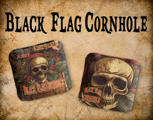 Black Flag Cornhole Bags - Ahoy - Hidden Treasures