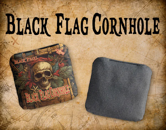 Black Flag Cornhole Bags - Black Pearl - Hidden Treasures