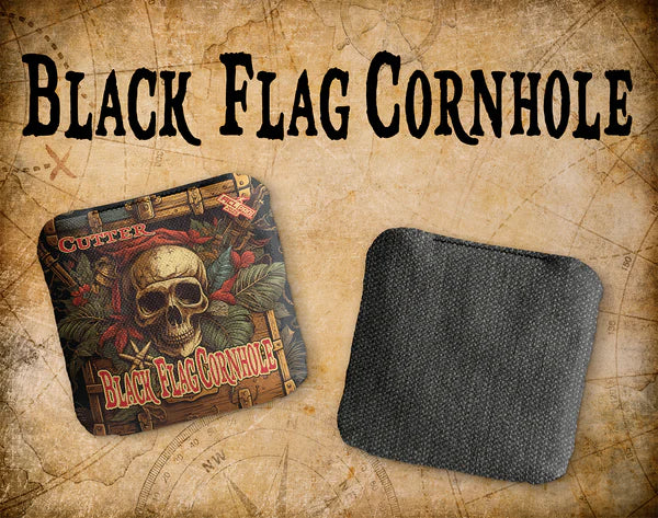 Black Flag Cornhole Bags - Cutter - Hidden Treasures