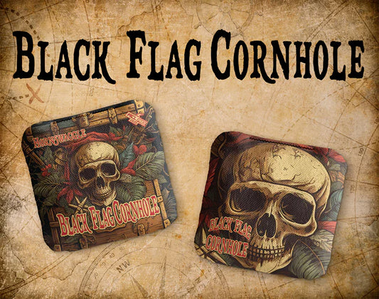 Black Flag Cornhole Bags - Hornswaggle - Hidden Treasures