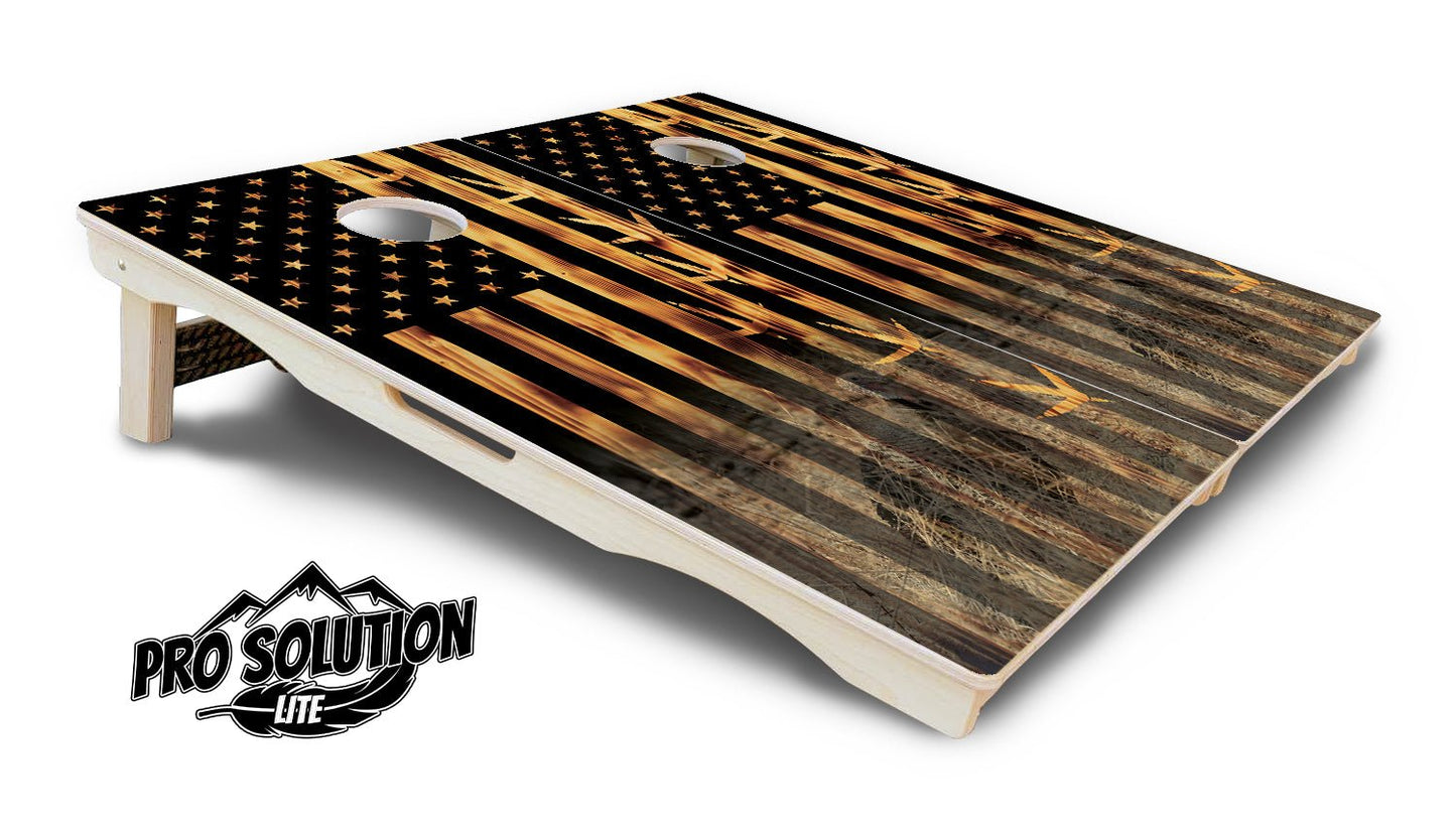 Hidden Turkey Flag Cornhole Boards – Pro Lite or Pro Elite