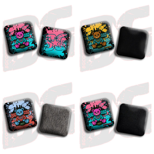 2026 BG Multiple Bag Models "LA Bear" - ACL Pro Stamped Cornhole Bags - SET OF 4 BAGS