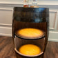 Open Face Whiskey Barrel Cabinet