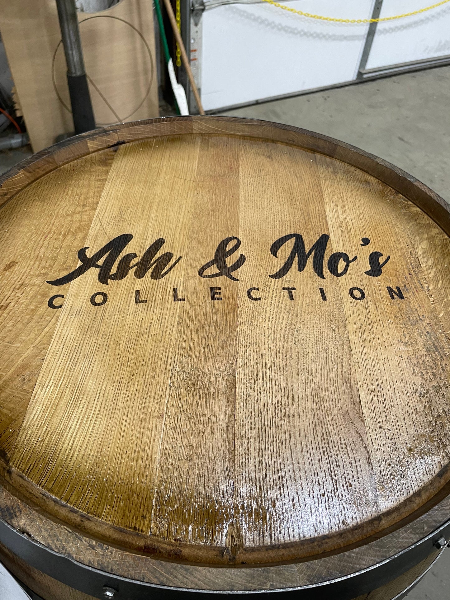 Open Face Whiskey Barrel Cabinet
