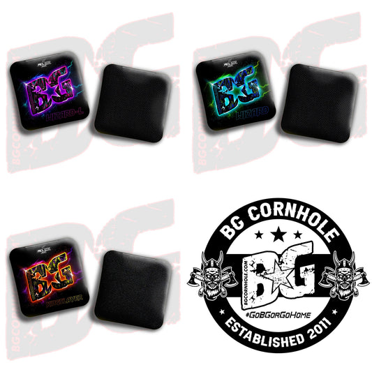 2025 Multiple Bag Models "Black Cosmic Shock" - ACL Pro Stamped Cornhole Bags - SET OF 4 BAGS