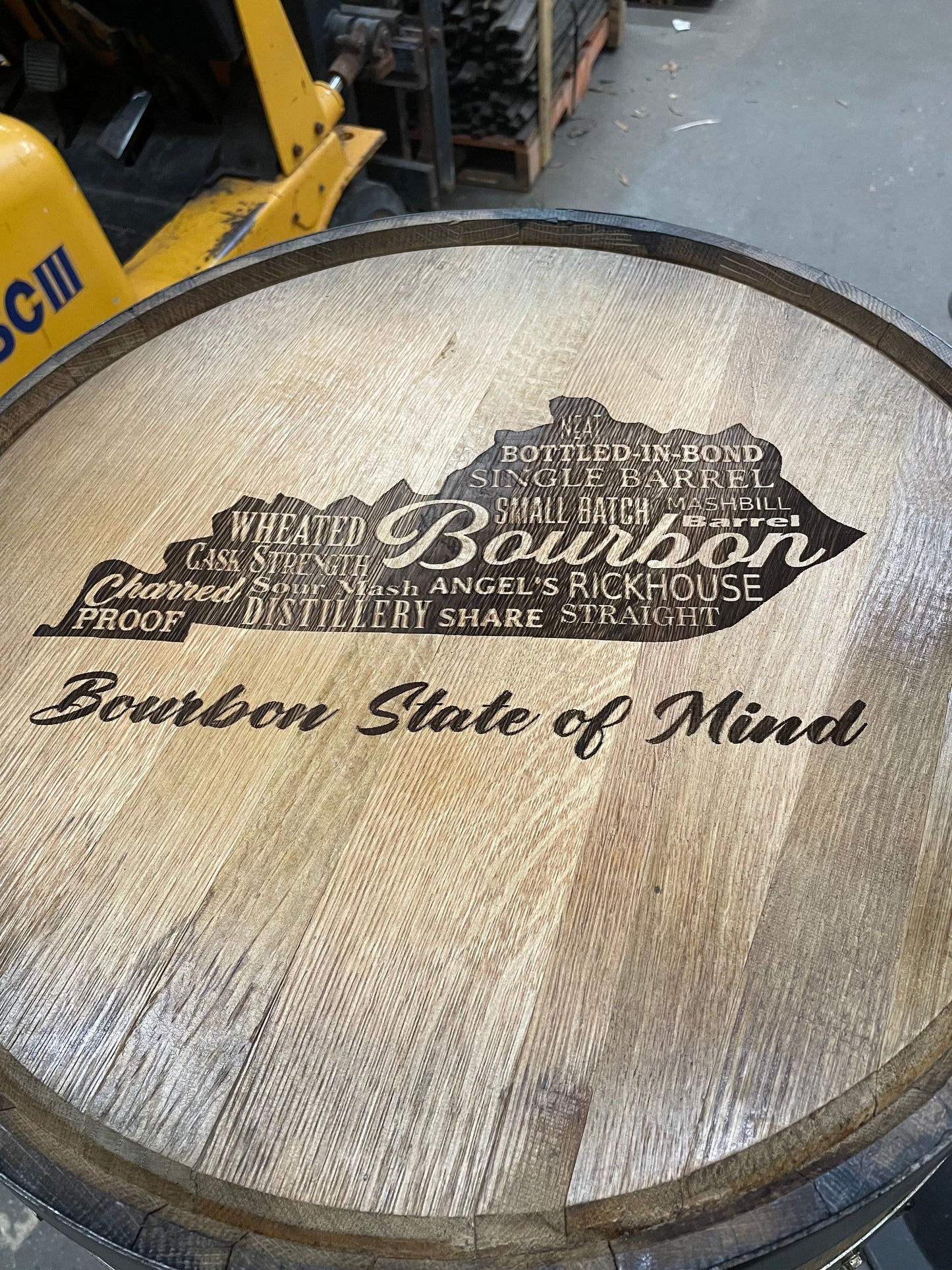 Open Face Whiskey Barrel Cabinet