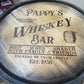 Custom Bourbon Barrel Head Bar Sign
