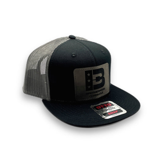 Mid Profile Mesh Back Trucker Snapback Hat (Bla/Bla/Cha)