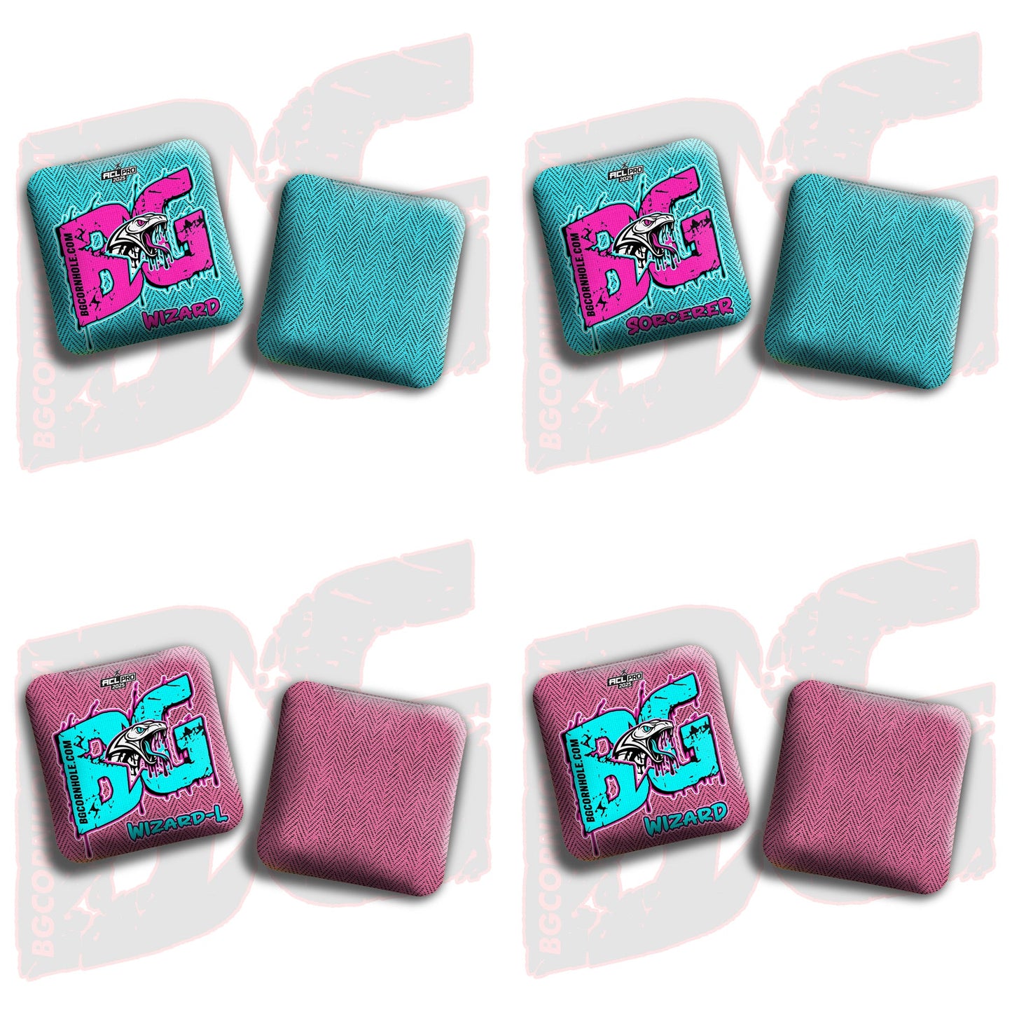 2025 Multiple Bag Models "Snake Venom" - ACL Pro Stamped Cornhole Bags - SET OF 4 BAGS