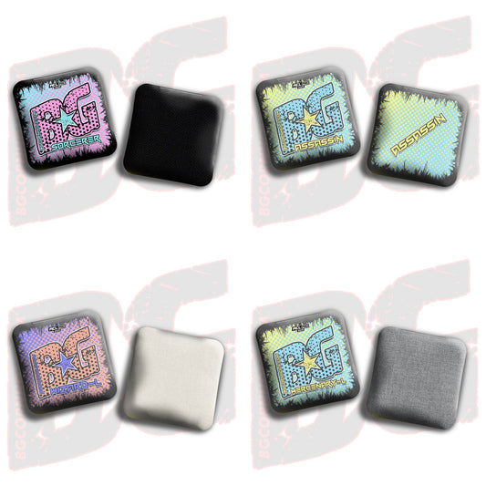 2025 Multiple Bag Models  “Halftone Grunge” - ACL Pro Stamped Cornhole Bags - SET OF 4 BAGS