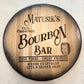 Custom Bourbon Barrel Head Bar Sign