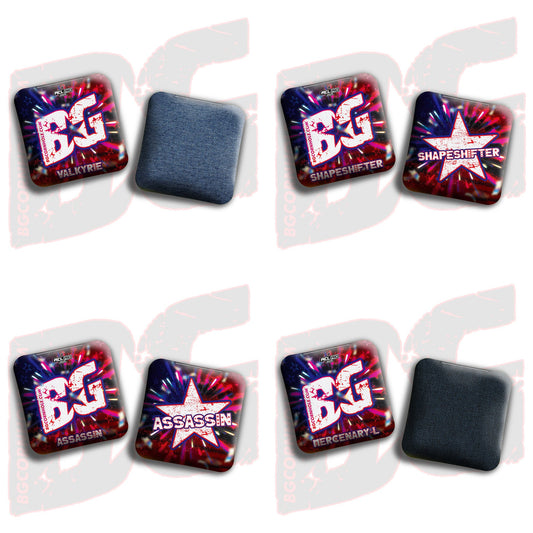 2025 Multiple Bag Models  “Stars and Stripes" - ACL Pro Stamped Cornhole Bags - SET OF 4 BAGS