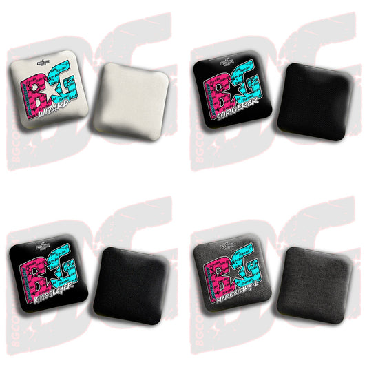 2026 BG Multiple Bag Models "Miami Split Logo Colormatch" - ACL Pro Stamped Cornhole Bags - SET OF 4 BAGS