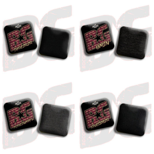 2026 BG Multiple Bag Models "Garnet/Gold Logo  Logo Colormatch " - ACL Pro Stamped Cornhole Bags - SET OF 4 BAGS