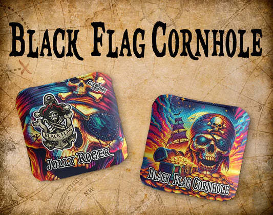 Black Flag Cornhole Bags - Jolly Roger - Treasure Island