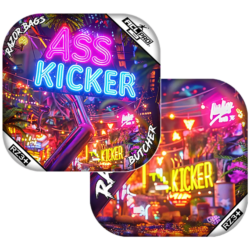 Butcher | Ass Kicker Neon | ACL PRO Razor Cornhole Bags