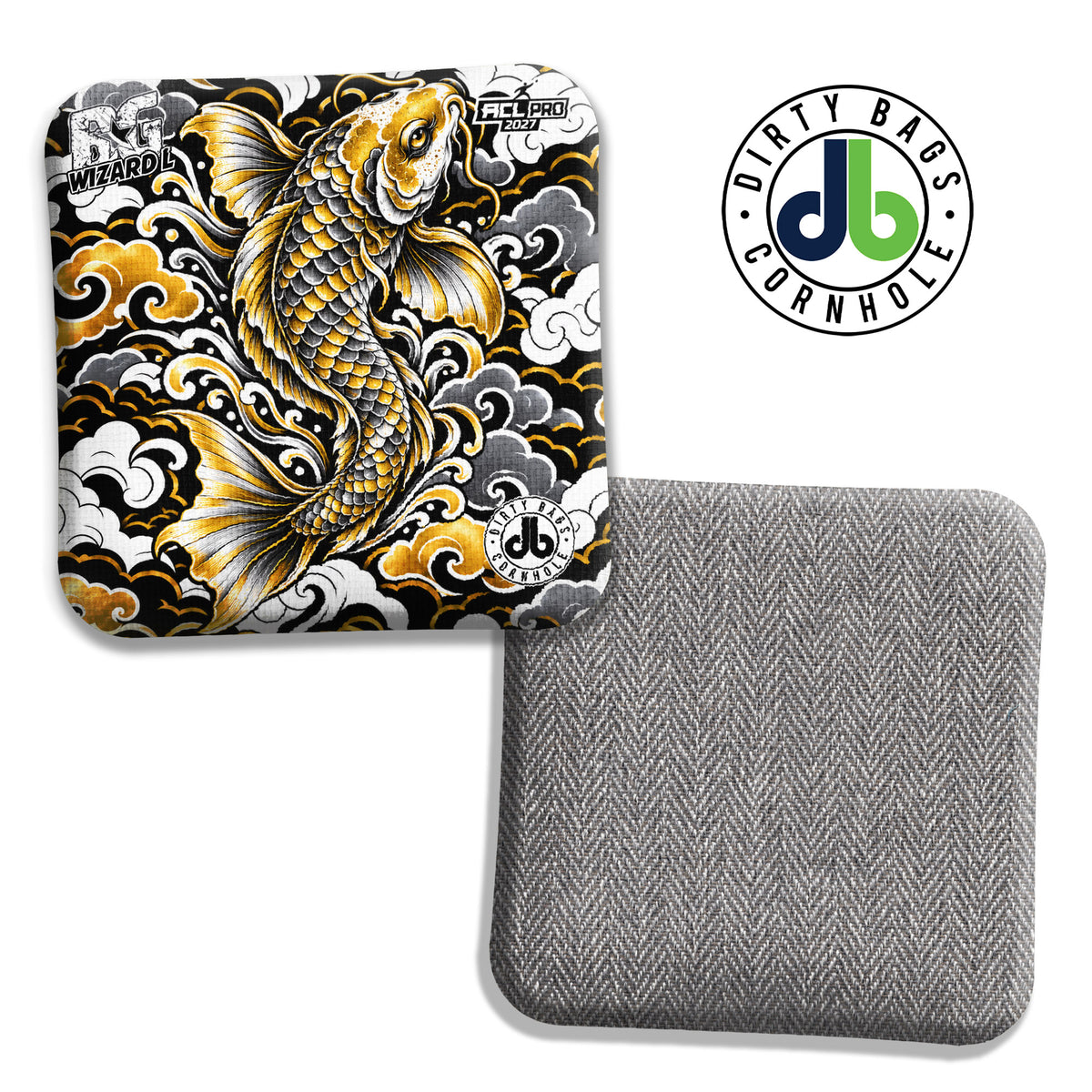 BG Gold Koi on Clouds cornhole bags