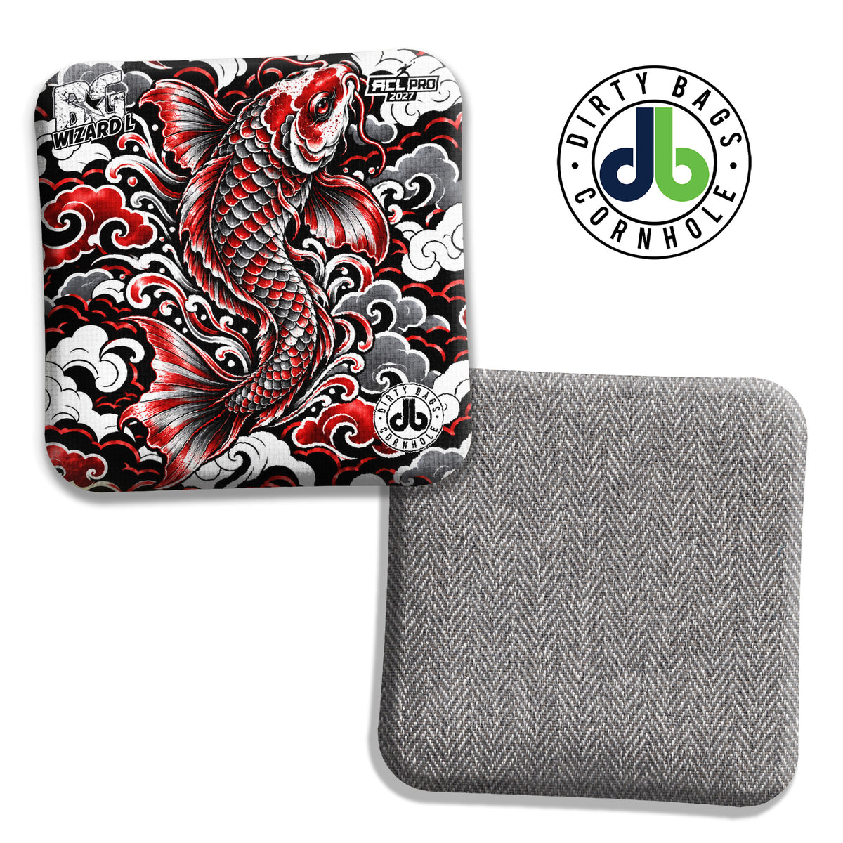 BG Red Koi on Clouds cornhole bags