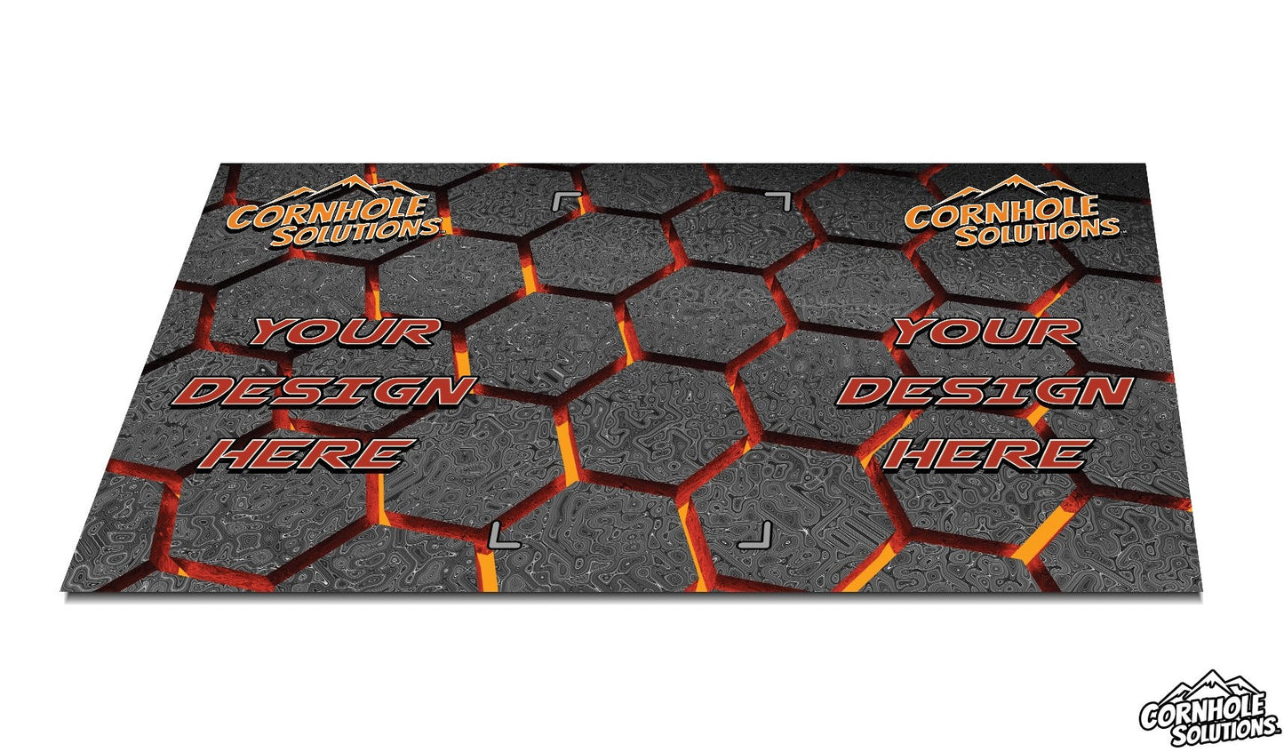 Custom Cornhole Pitching Mats (2 mats, 5'x8') Closeout - While Supplies Last!!!