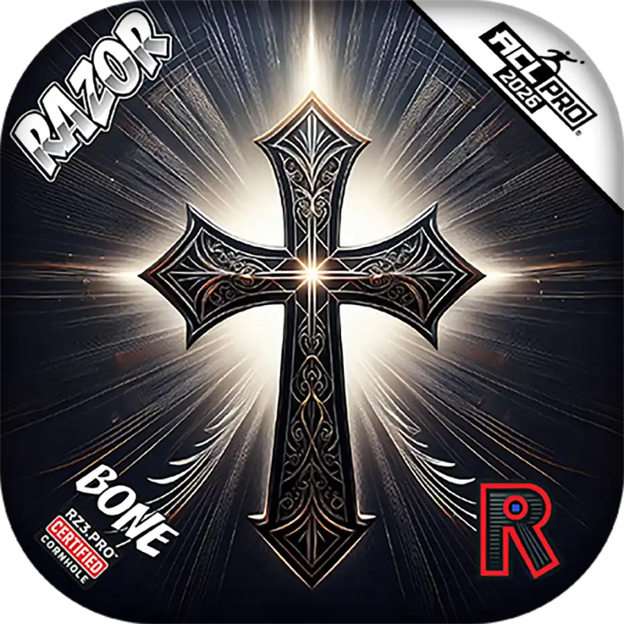 Bone | Light Cross | ACL PRO Razor Cornhole Bags