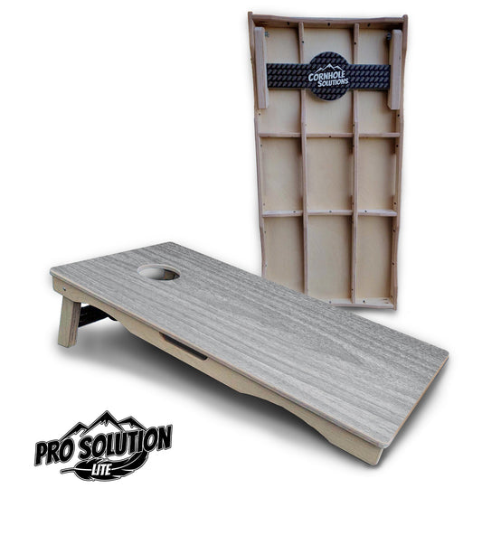 Light Grey Wood Cornhole Boards - Pro Solution Lite Series