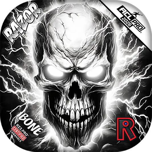 Bone | Skull Lighting Strike | ACL PRO Razor Cornhole Bags