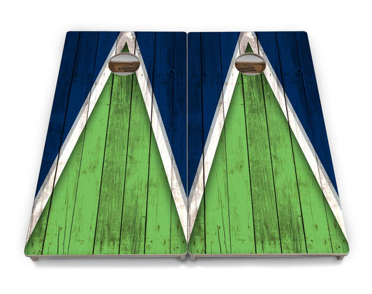 Team Color Triangle Cornhole Boards - Professional Tournament Series