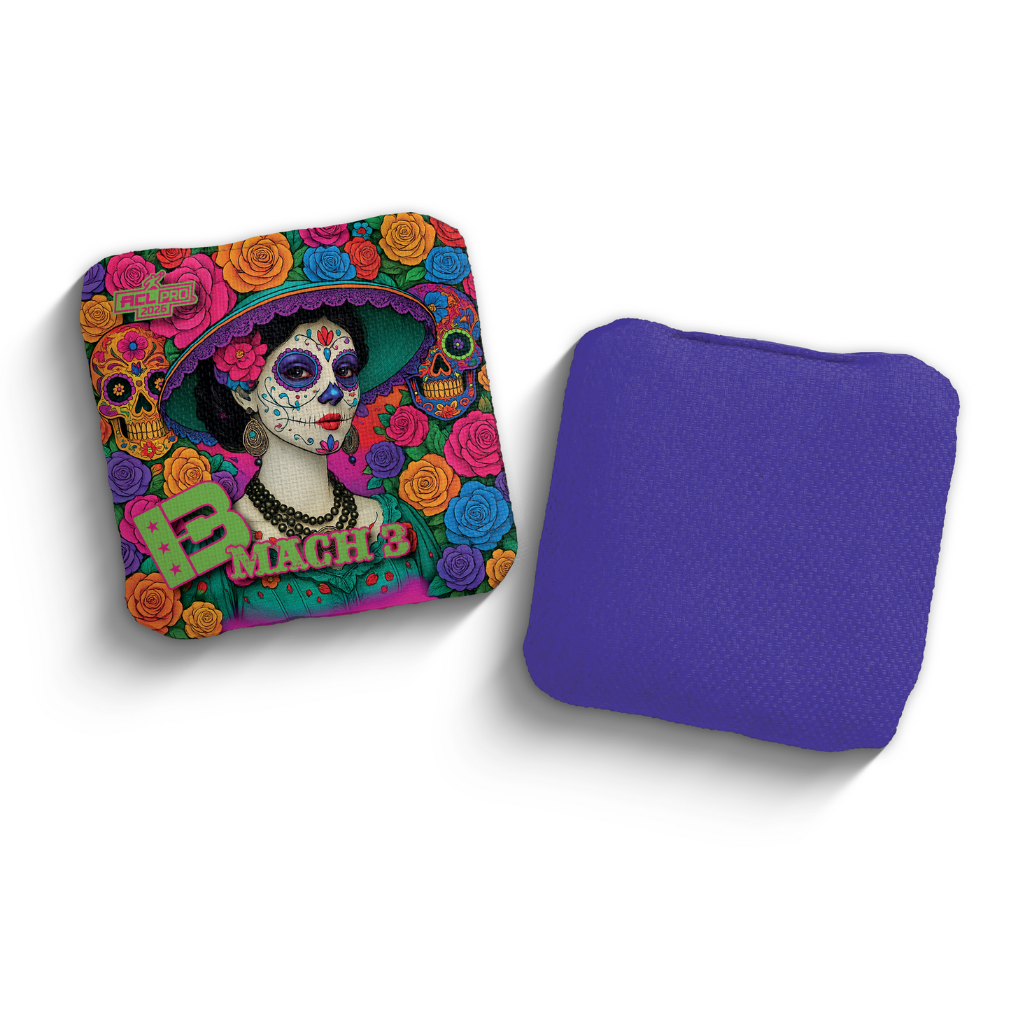 2026 Brotherhood Cornhole Mach 3 La Catrina Edition ACL Pro Stamped Cornhole Bags
