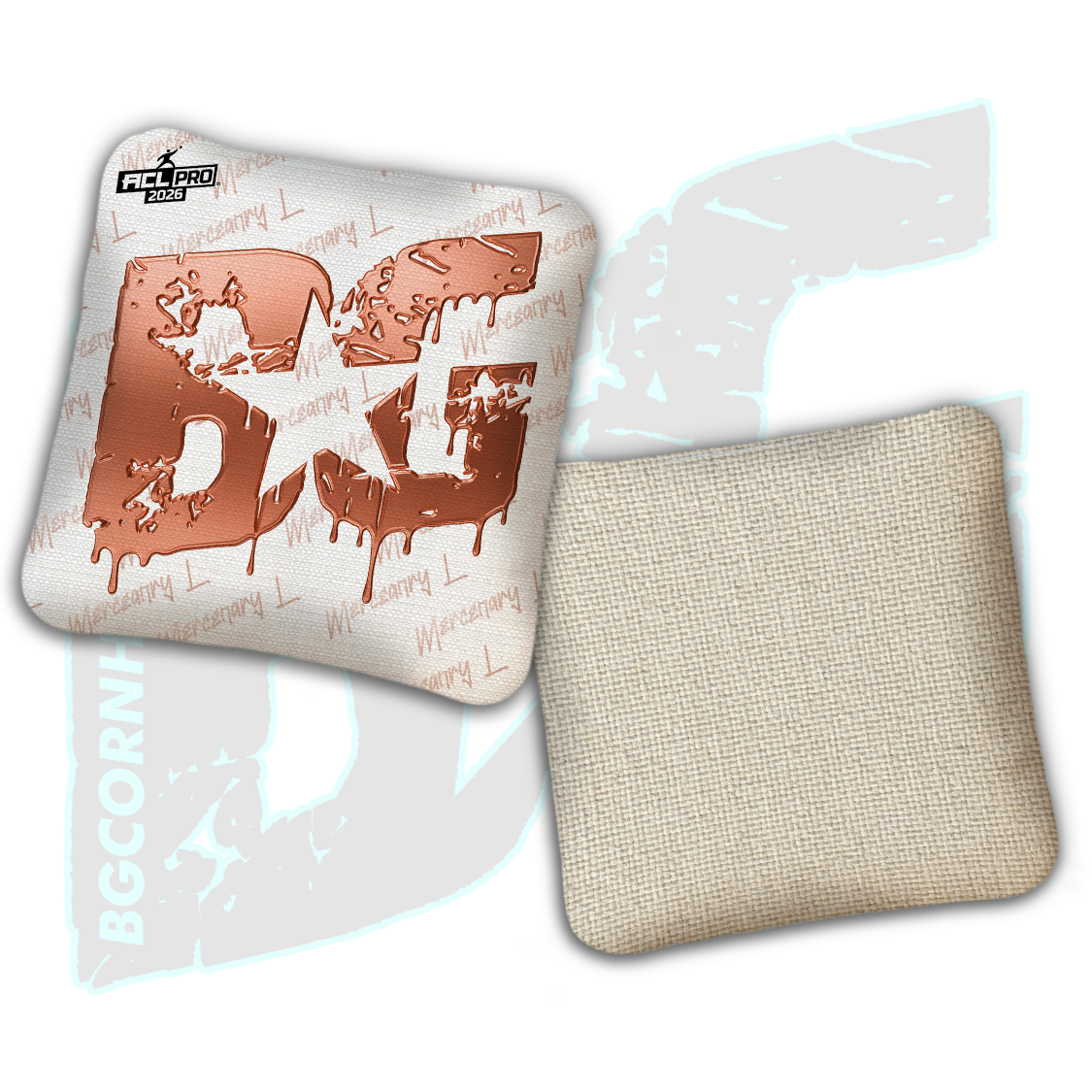 2026 BG Multiple Bag Models "White Liquid Gold" - ACL Pro Stamped Cornhole Bags - SET OF 4 BAGS