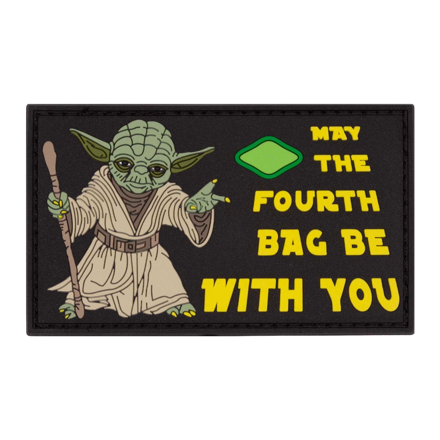 Yoda "May The Fourth Bag Be With You" PVC Velcro Patch