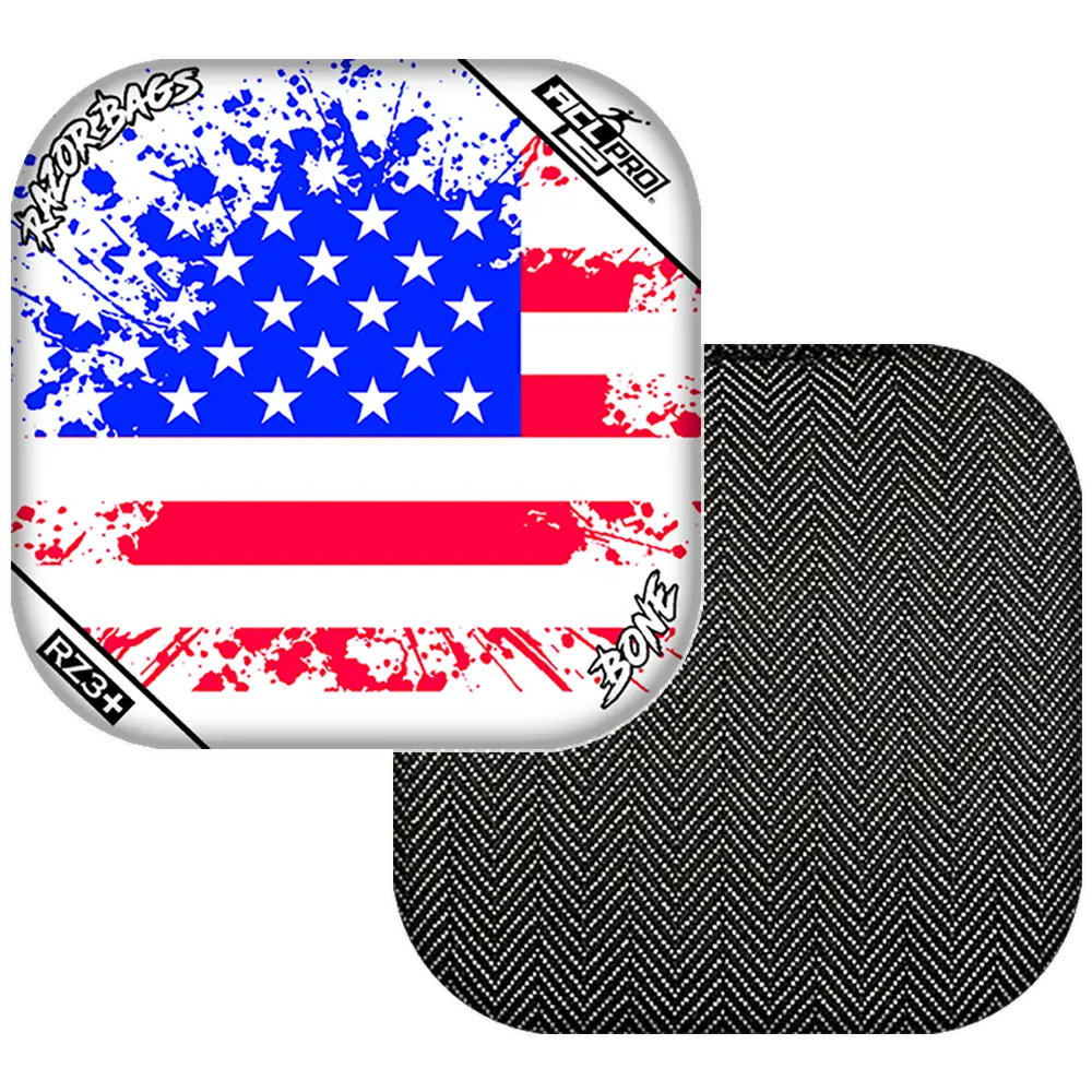 Bone | Merica Flag | ACL PRO Razor Cornhole Bags