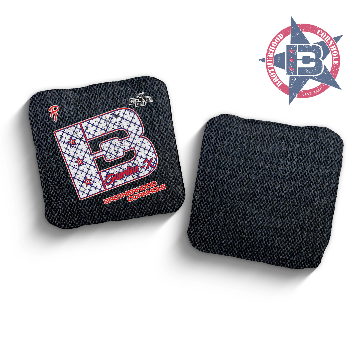 2025 Brotherhood Cornhole Guardian X Broadcast Edition ACL Pro Stamped Cornhole Bags