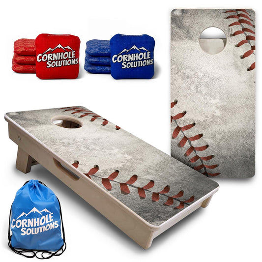 Worn Baseball - Mini or Vacation Size Cornhole Boards