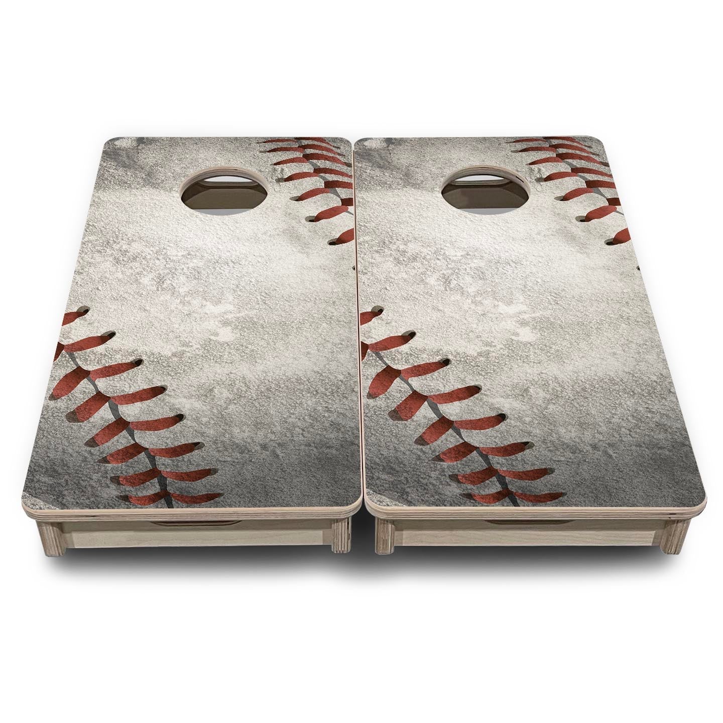 Worn Baseball - Mini or Vacation Size Cornhole Boards