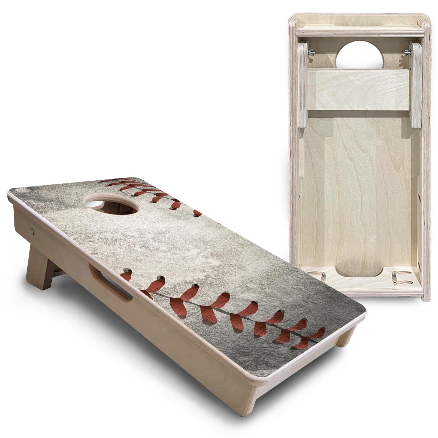 Worn Baseball - Mini or Vacation Size Cornhole Boards