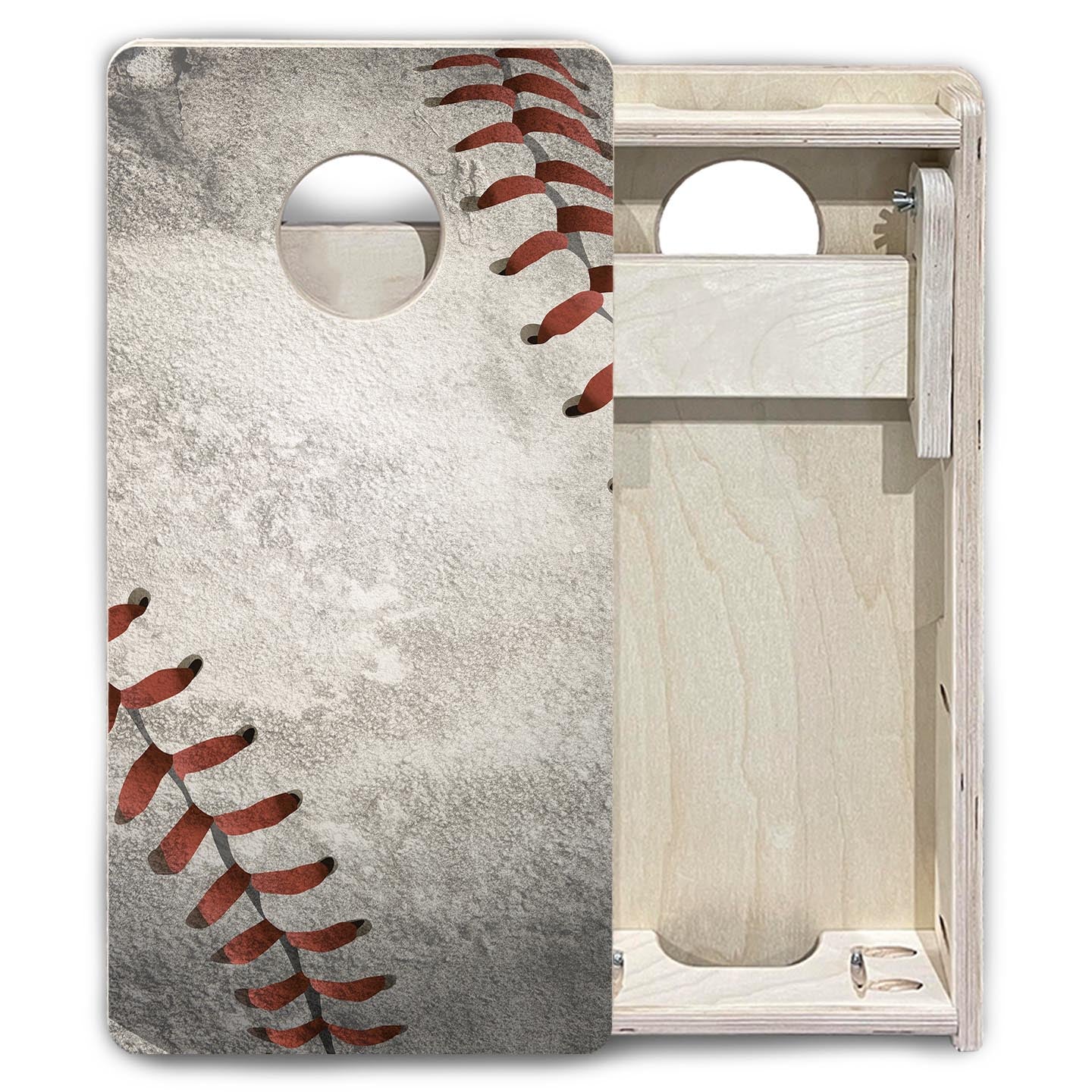Worn Baseball - Mini or Vacation Size Cornhole Boards