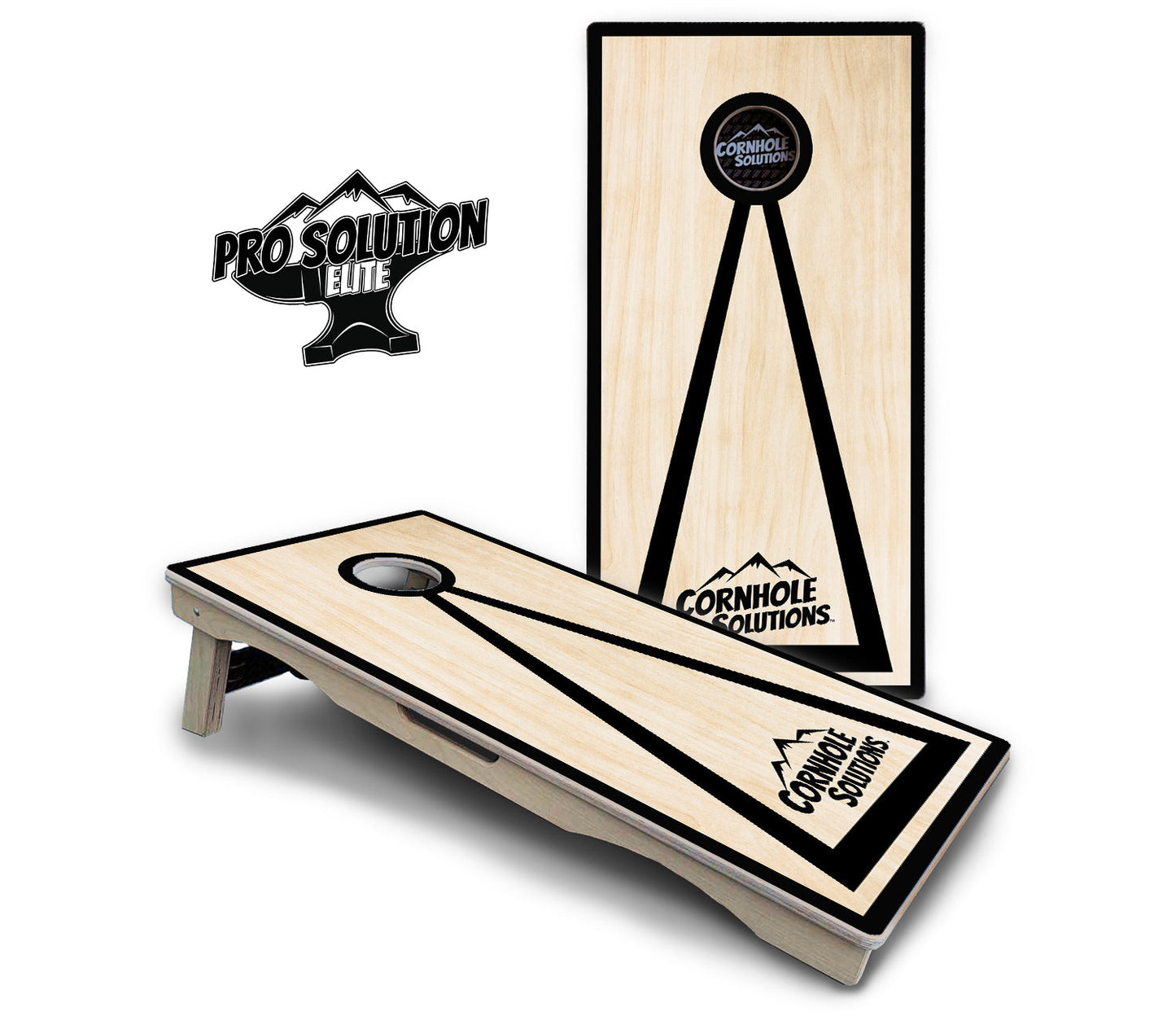 Red/Black Hole Ring Cornhole Boards - Pro Solution Elite Series