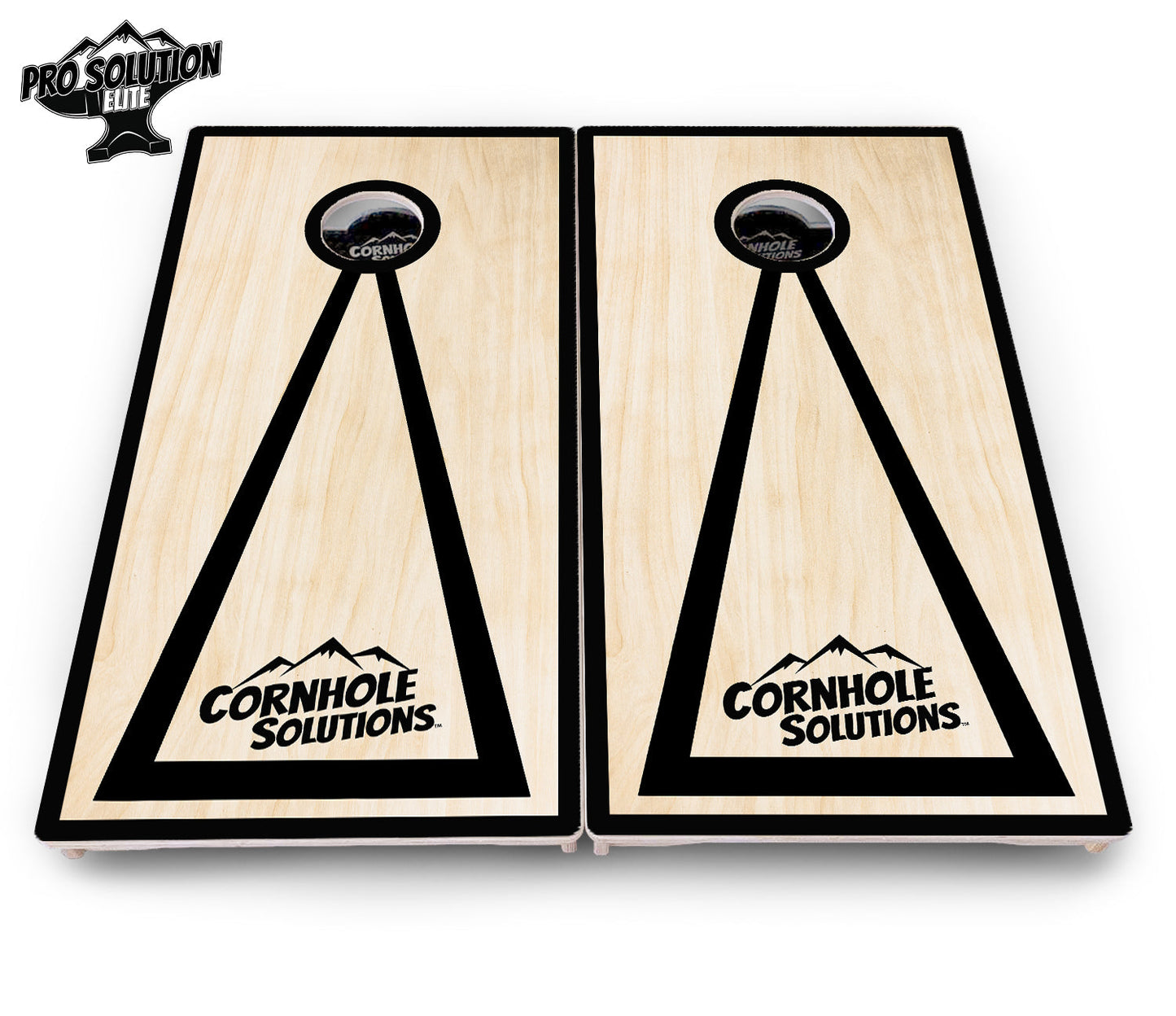 Red/Black Hole Ring Cornhole Boards - Pro Solution Elite Series