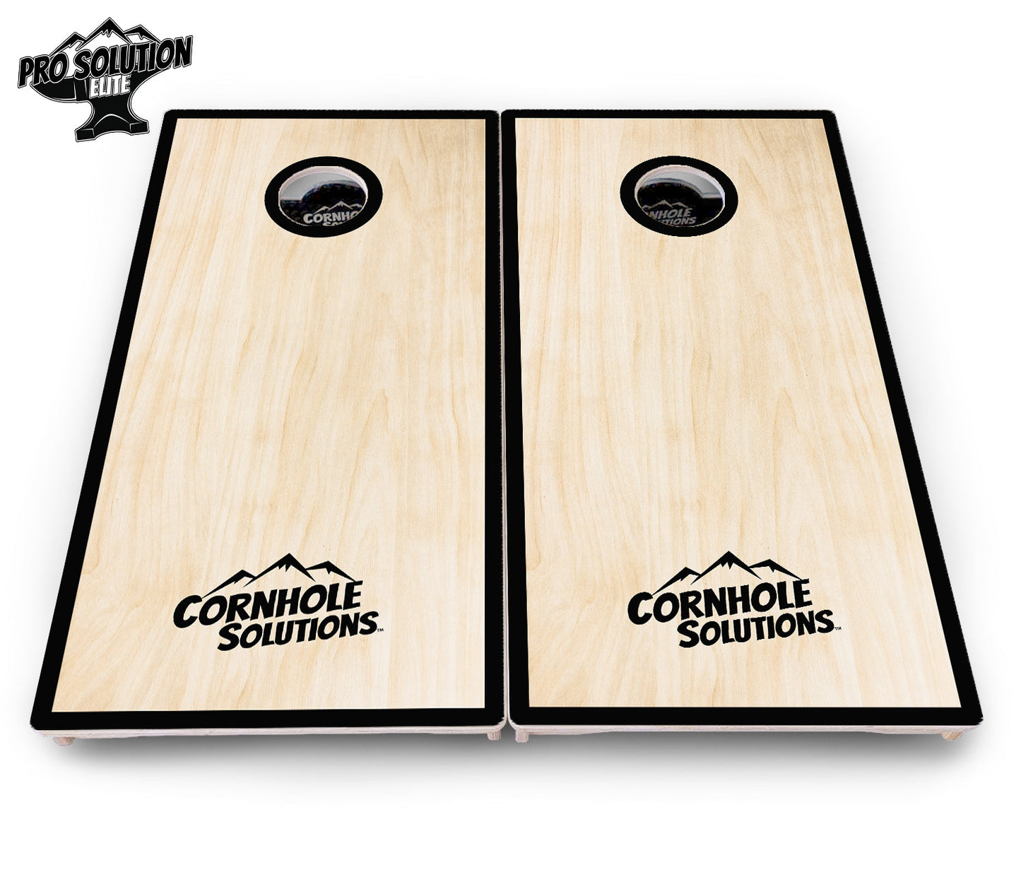 Red/Black Hole Ring Cornhole Boards - Pro Solution Elite Series