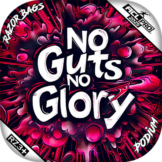 Podium | No Guts No Glory | ACL PRO Cornhole Bags by Razor Bags (Razor Cornhole)