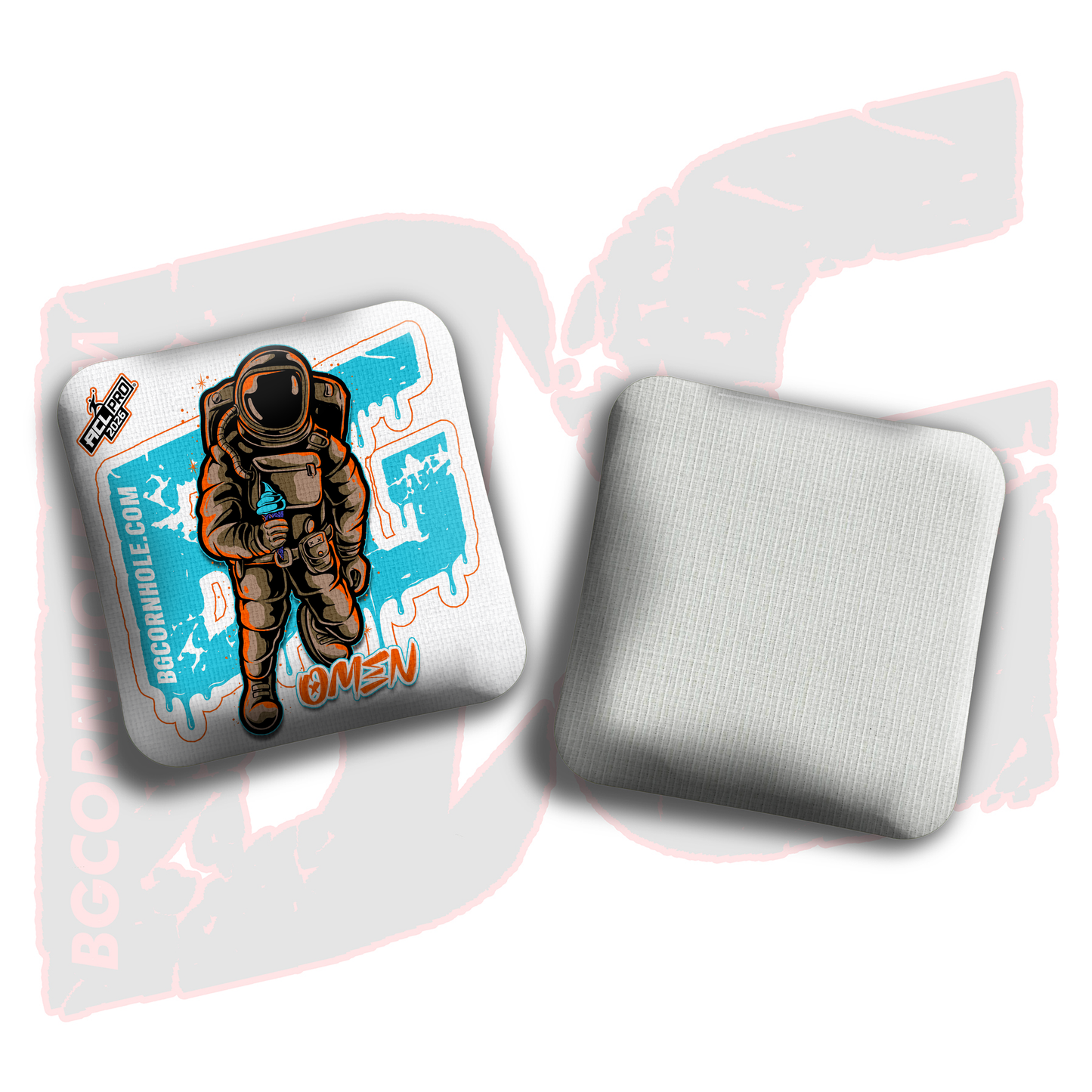 2026 BG Multiple Bag Models "White Ice Cream Astro" - ACL Pro Stamped Cornhole Bags - SET OF 4 BAGS